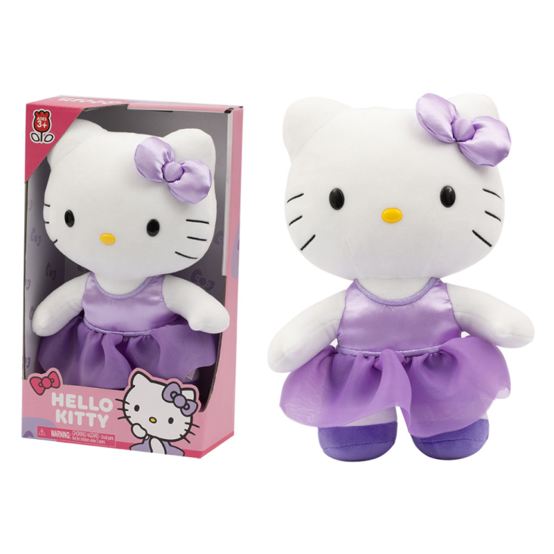 Peluche Giochi Preziosi Hello Kitty robe satin violette - 30cm · Smarty Paris